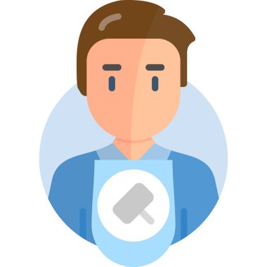 Kafası kırık bir adam, vektör çizimi