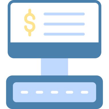 iş parası çevrimiçi simgesi - taslak biçimi