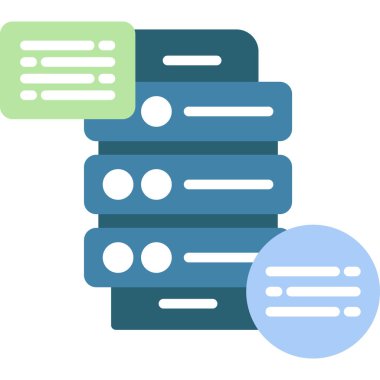 veritabanı. Web simgesi basit illüstrasyon