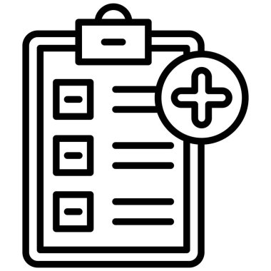 Kontrol listesi simgesi, vektör illüstrasyonu