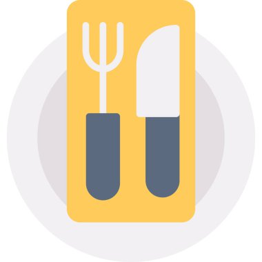 Çatal bıçak Düz Vektör Simgesi