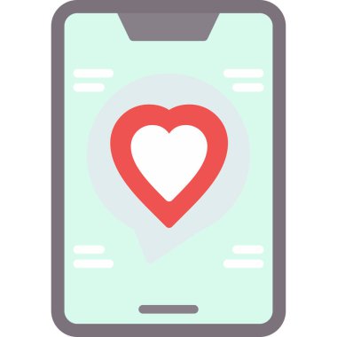 Cep telefonu simgesi, vektör illüstrasyonu