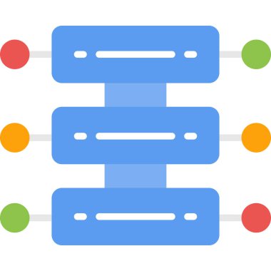 Sunucu. Web simgesi basit illüstrasyon