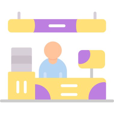 masa, masa, masa, ofis, sandalye, masa soyut düz renk simgesi