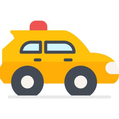 Taksi araba vektör simgesi