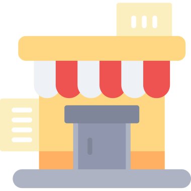 Bina. Web simgesi basit illüstrasyon