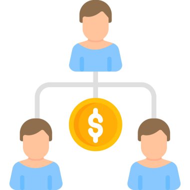 iş vektörü düz renk simgesi