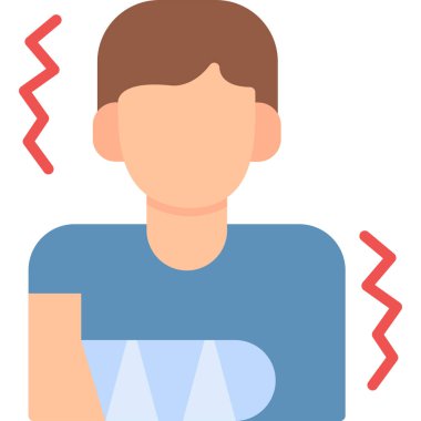 erkek saldırı simgesi düz stil