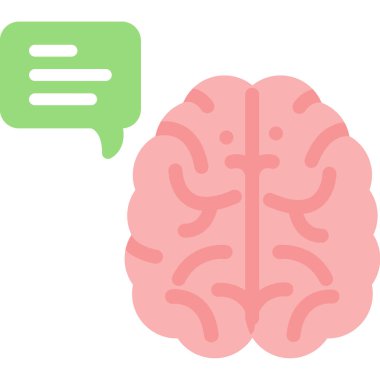 Beyin ikonu vektörü. İnsan beyni işareti. düz resimleme