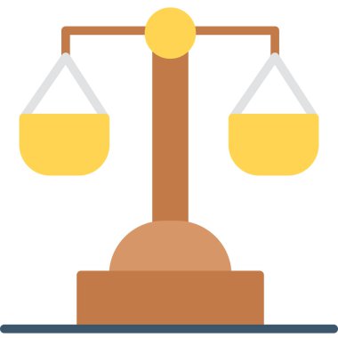 Adalet dengesi simgesi düz stilde