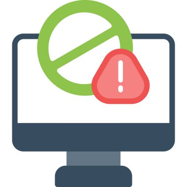 İnternet koruma vektör satırı simgesi, simge, illüstrasyon