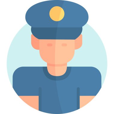 Polis memuru vektör simgesi