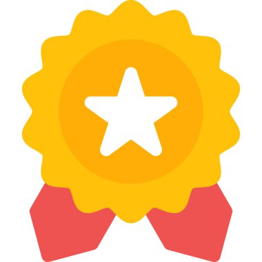 rozet ödülü simgesi düz stil