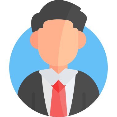 İş adamları düz simge, iş konsepti, ofiste adam, yönetici