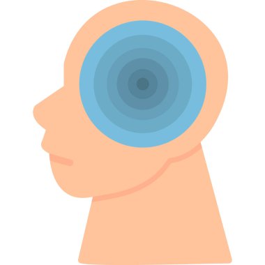 insan beyni baş vektör çizim grafik tasarımı