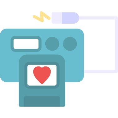 kalp ve kalp ikonlu fotoğraf makinesi
