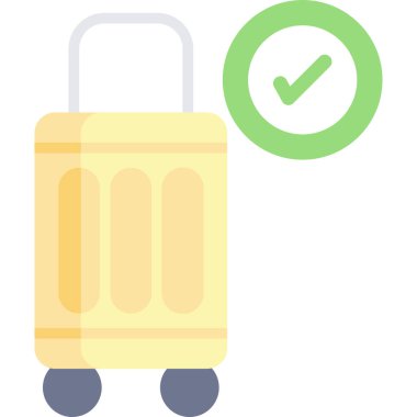 bagaj vektörü düz renk simgesi