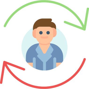 avatar erkek simgesi düz stil