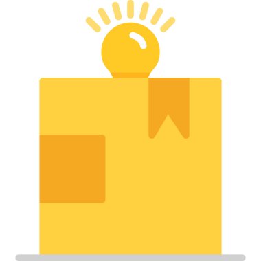 kutu düz vektör simgesi