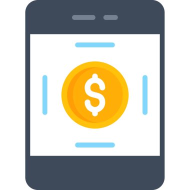 mobil bankacılık simgesi vektör illüstrasyonu