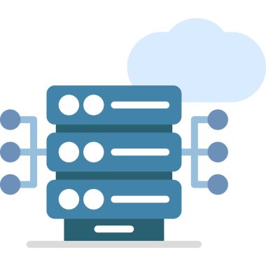 Düz biçimli bulut hesaplama ağı simgesi