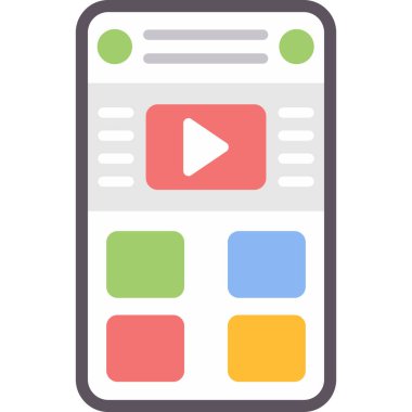 bir ortam simgesi ile cep telefonu