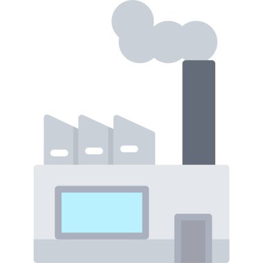 Fabrika simgesi vektör illüstrasyonu