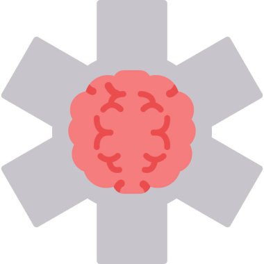 Bir beyin simgesinin vektör çizimi