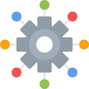 Ağ & dişlileri için iş yönetimi düz simgesi