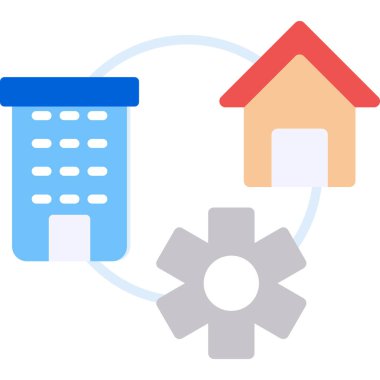 Modern ev simgesinin vektör illüstrasyonu