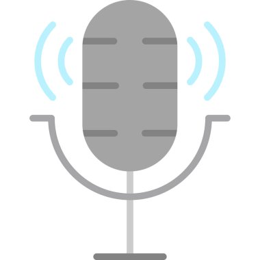 podcast mikrofon vektör simgesi