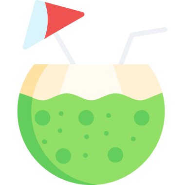 vektör düz tasarım kokteyl simgesi