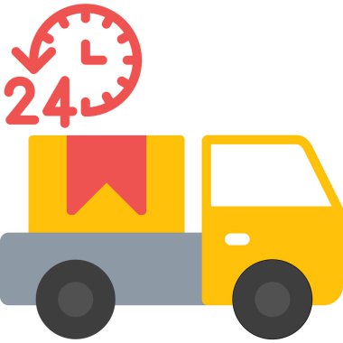 dağıtım kamyonu vektör simgesi