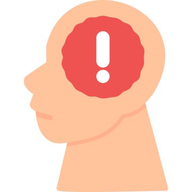 Kırmızı lekeli insan beyni. vektör illüstrasyonu