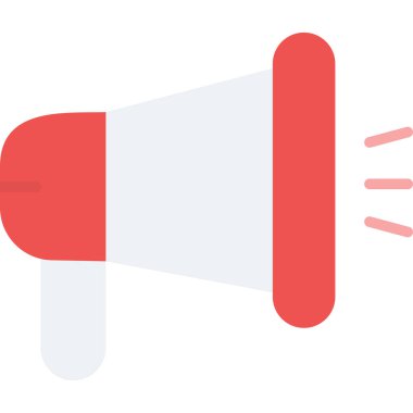 megafon simgesi, vektör illüstrasyonu