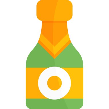 Bir bira şişesinin vektör çizimi