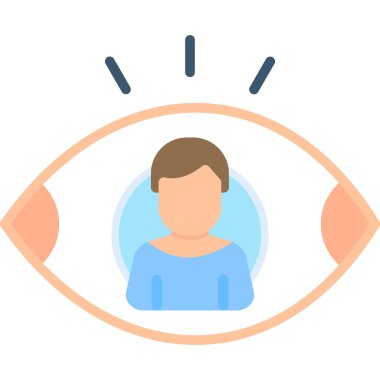 Göz. Web simgesi basit illüstrasyon