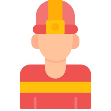 İtfaiyeci vektör simgesi modern basit illüstrasyon