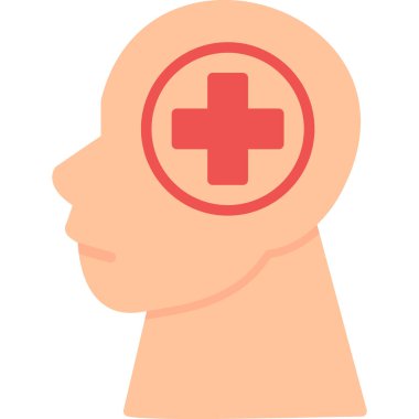 Beyin. Web simgesi basit illüstrasyon