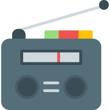 Retro radyo vektör illüstrasyonu