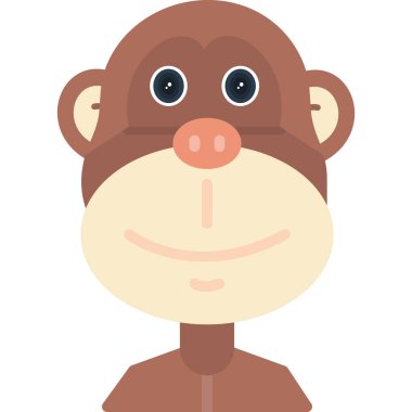 maymun hayvan çizgi film simgesi