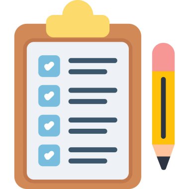 Kontrol listesi. Web simgesi vektör illüstrasyonu