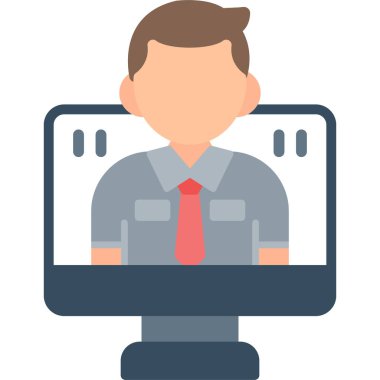 Bilgisayar. Web simgesi basit illüstrasyon