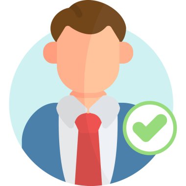 İşadamının işaretli vektör çizimi.