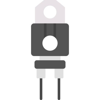 Transistör Vektör İllüstrasyonu, Basit Simge