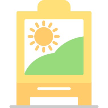 güneş vektörü düz renk simgesi