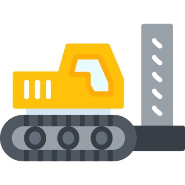 Kazı ikonu. Basit bir çizim. Web için kazıcı vektör simgeleri