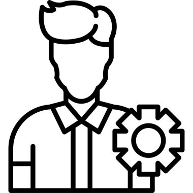 Mühendis simgesi, vektör illüstrasyonu