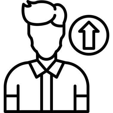 Bir kişi simgesinin vektör illüstrasyonu