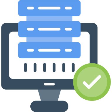 veritabanı veri sunucusu simgesi düz biçiminde